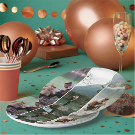 Platos de Papel de Colaje de Fotos Verticales Pers