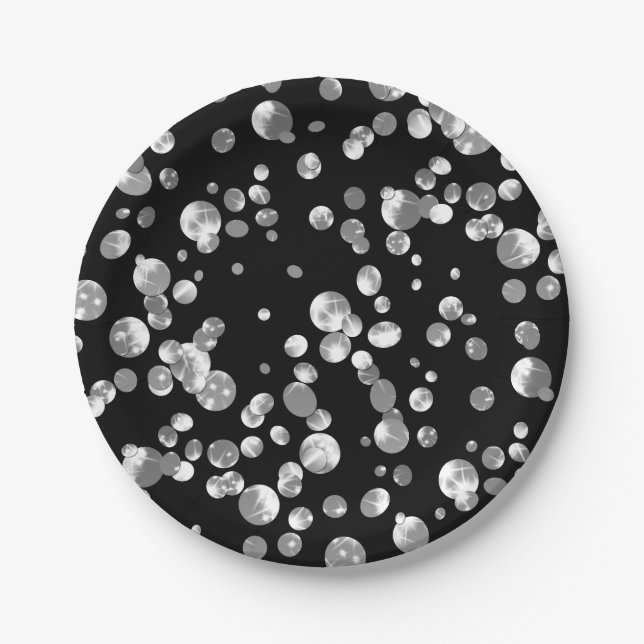 Platos de papel de confeti dorado (Anverso)