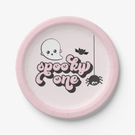 Platos de papel de cumpleaños 1 Spooky One Hallowe