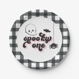 Platos de papel de cumpleaños 1 Spooky One Hallowe