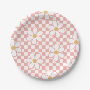 Platos de papel de cumpleaños con estampado de cua