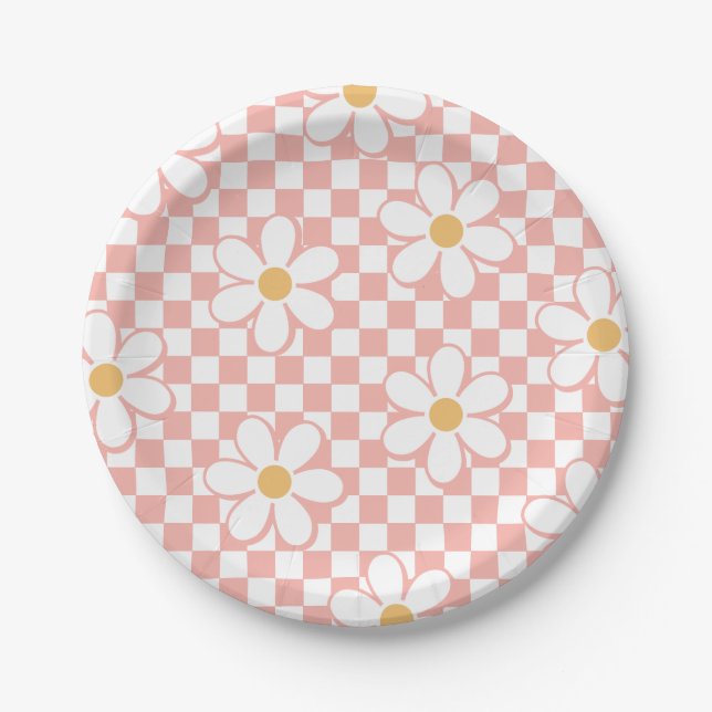 Platos de papel de cumpleaños con estampado de cua (Anverso)
