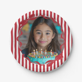 Platos de papel de cumpleaños con foto personaliza