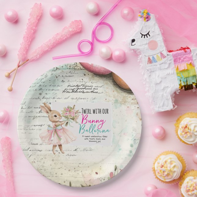 Platos de papel de cumpleaños de bailarina de cone (Fiesta)