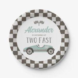 Platos de papel de cumpleaños de dos coches de car