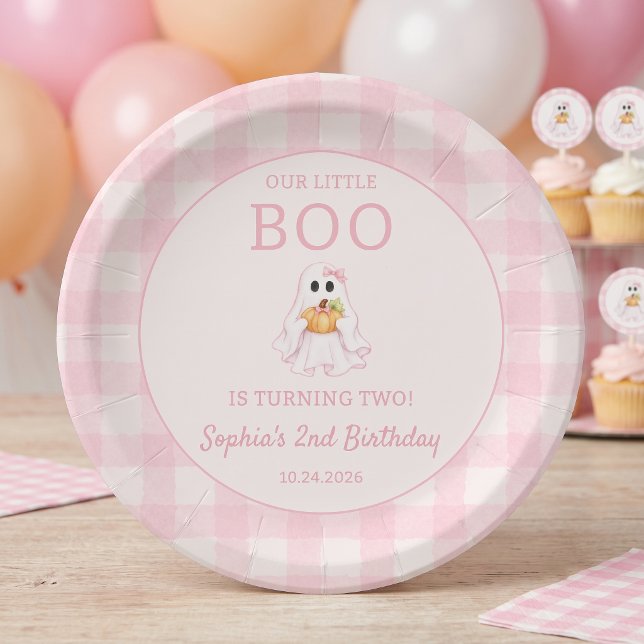 Platos de papel de cumpleaños de Halloween con fan (Subido por el creador)