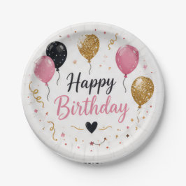 Platos de Papel de Cumpleaños Desechables