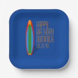 Platos de papel de cumpleaños felíz con tema de su