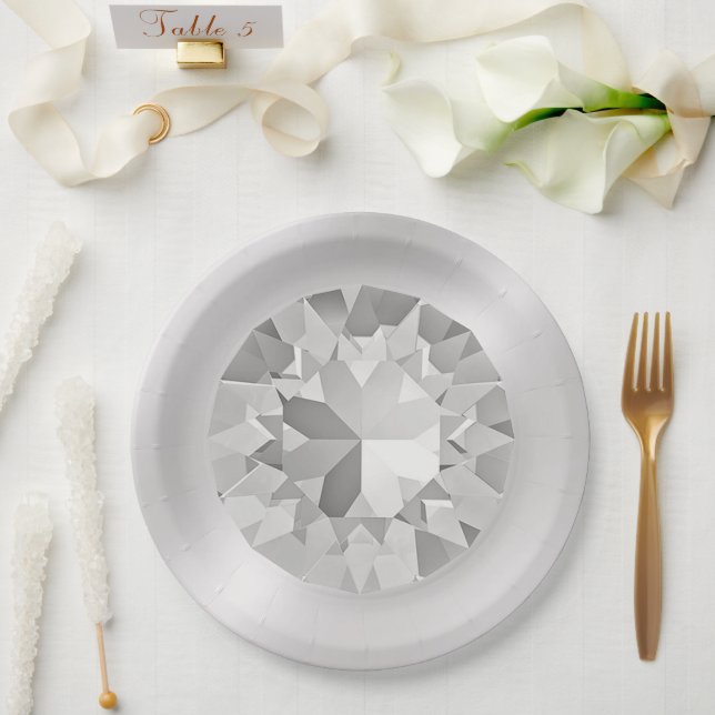 Platos de papel de diamante (Boda)