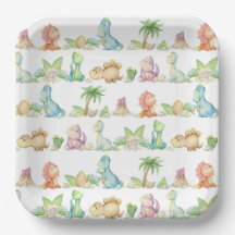 Platos de papel de dinosaurio, Fiesta de Dinos con