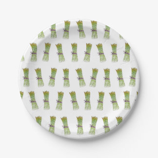 Platos de papel de diseño de espárragos