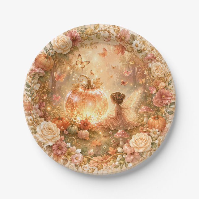 Platos de papel de ensueño de hada de arcoíris pas (Anverso)