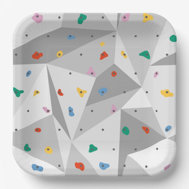 Platos de papel de escalada en roca, Fiesta en la  (Anverso)
