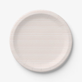 Platos de papel de espiga rosa