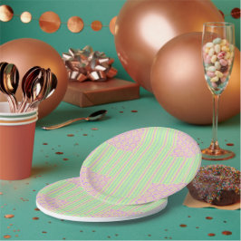 Platos de papel de fiesta de cruz de pastel de Pas