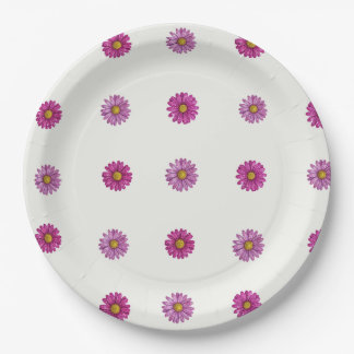 Platos de papel de flor de margarita