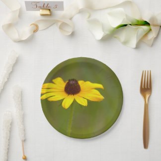 Platos de papel de flor de Susana de ojos negros