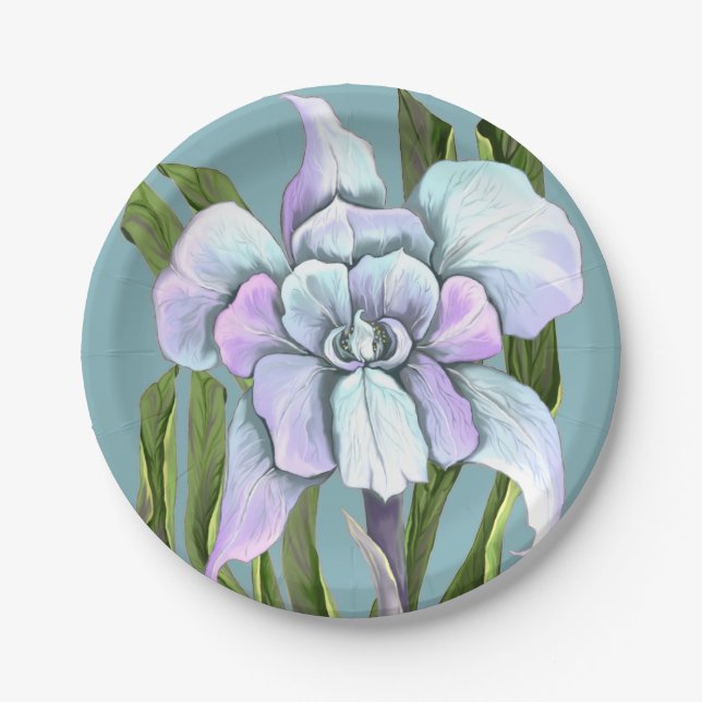 Platos de papel de flor Smeraldo (Anverso)