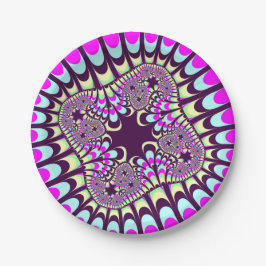 Platos de papel de flores pintadas nativas persona