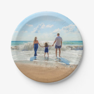 Platos de papel de foto personalizados con su dise