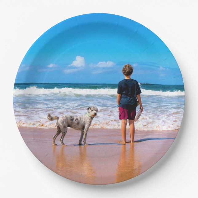 Platos de papel de foto personalizados con tu prop (Anverso)