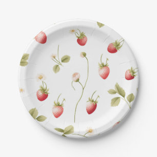 Platos de Papel de Fresa Dulce de Frutas