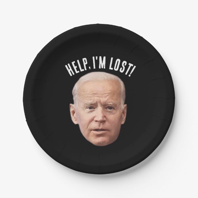 PLATOS DE PAPEL DE FUNNY JOE BIDEN (Anverso)