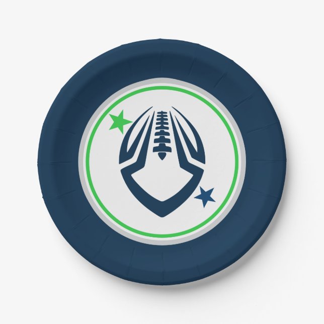 Platos de papel de fútbol americano (Anverso)