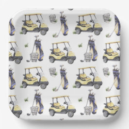 Platos de Papel de Golf, Fiesta de Cumpleaños Par-