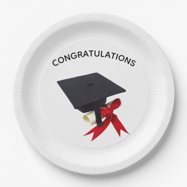 PLATOS DE PAPEL DE GRADUACIÓN (Anverso)