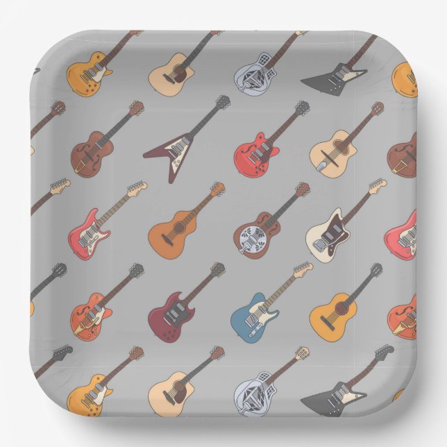 Platos de papel de guitarra, Fiesta de instrumento (Anverso)