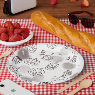Platos de papel de Halloween