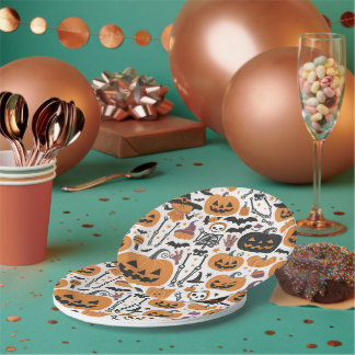 Platos de papel de Halloween