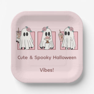 Platos de papel de Halloween lindos y espeluznante