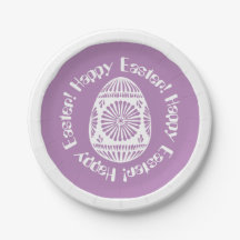 Platos de papel de huevo de Pascua 2