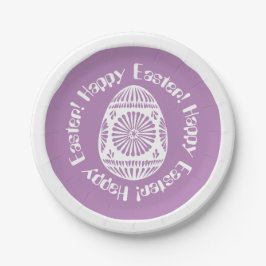 Platos de papel de huevo de Pascua 2