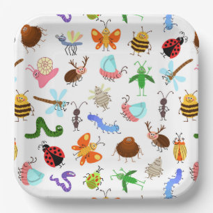 Platos de Papel de Insectos, Fiesta de Cumpleaños