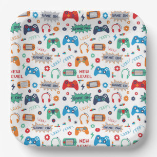 Platos de papel de juegos, suministros para fiesta