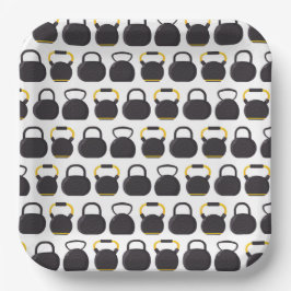 Platos de papel de kettlebell, suministros para fi