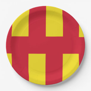 Platos de papel de la bandera de Northumberland