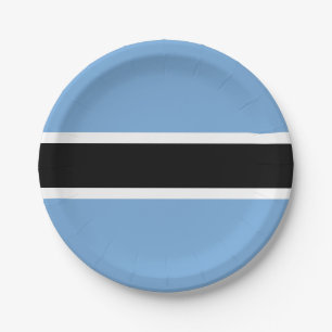 Platos de papel de la bandera patriótica de Botsua
