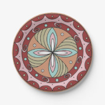 Platos de papel de la flor sagrada de la cultura d