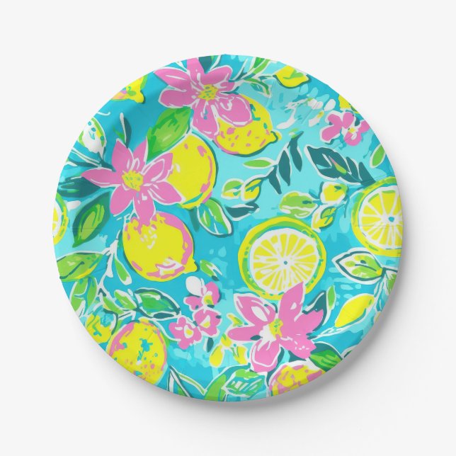 Platos de papel de limones (Anverso)