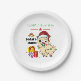 Platos de papel de Llama de Navidad