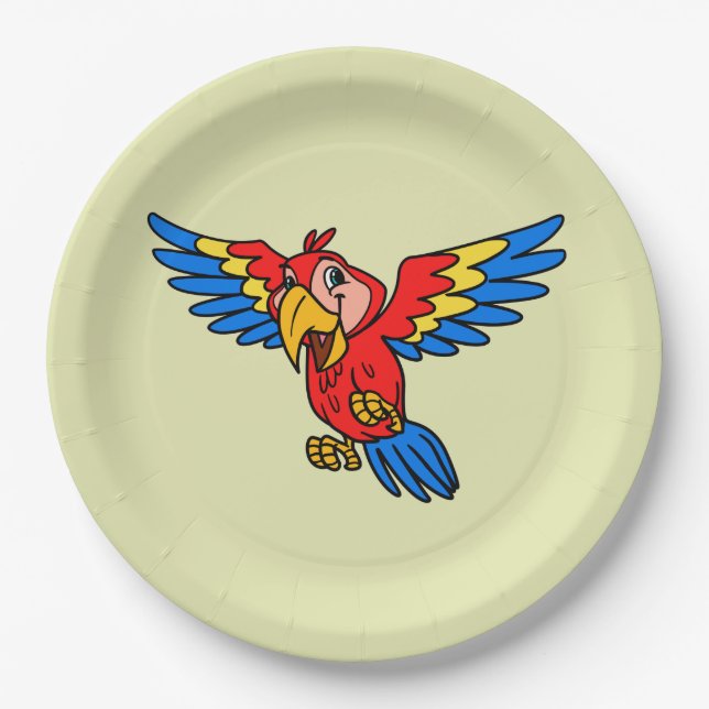 Platos de Papel de Loro (Anverso)