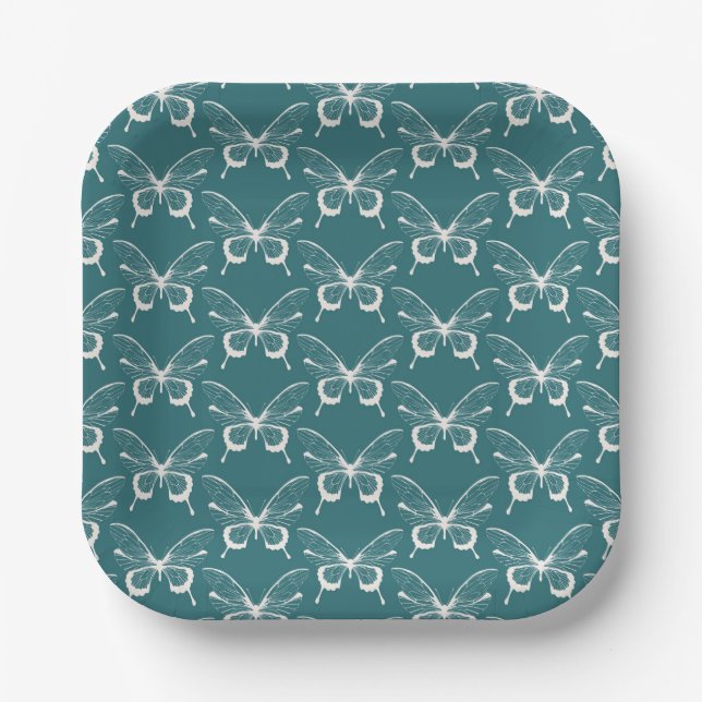 Platos de Papel de Mariposa (Anverso)