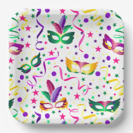 Platos de Papel de Máscara, Vajilla para Fiesta de