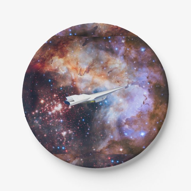 Platos de papel de nave espacial (Anverso)