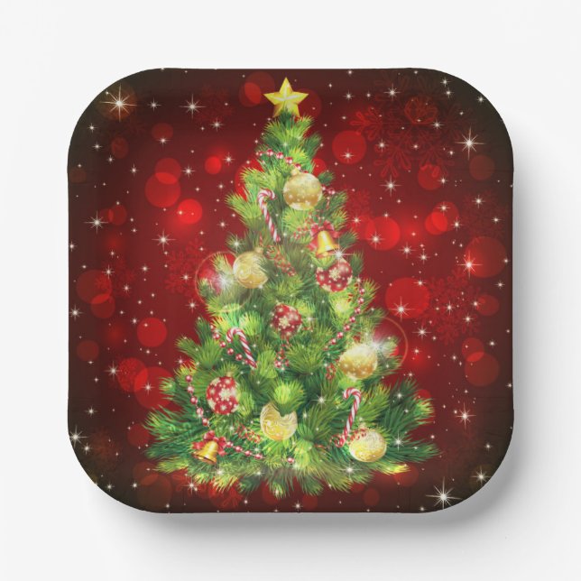 Platos de papel de Navidad (Anverso)