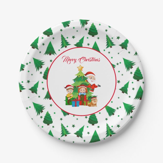 Platos de papel de Navidad (Anverso)